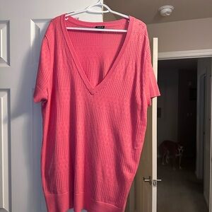 Torrid Pink V-Neck Sweater